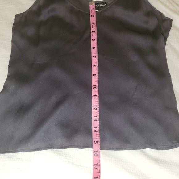 Giorgio Armani Charcoal Gray Silk Scoop Neck Short Shell Tank Camisole 42 / 8 - Picture 6 of 7